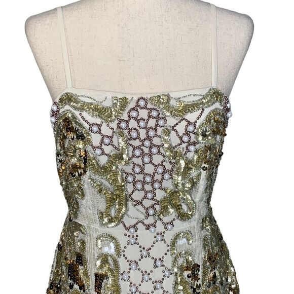 Asos Design Edition Pearl Placement Cami Mini Dress | Size 6 - Picture 9 of 12